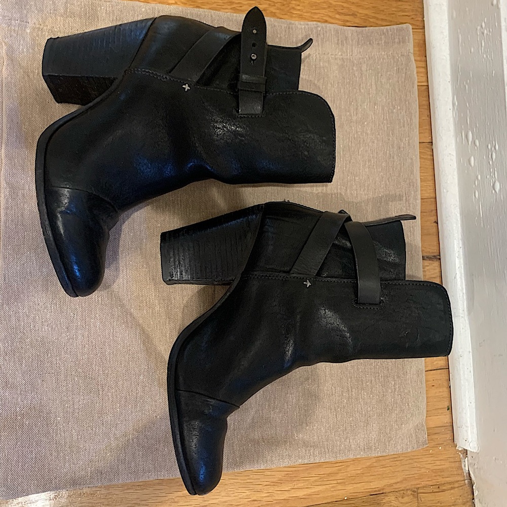 SOLD Rag & Bone Harrow Black Booties Leather Size 38